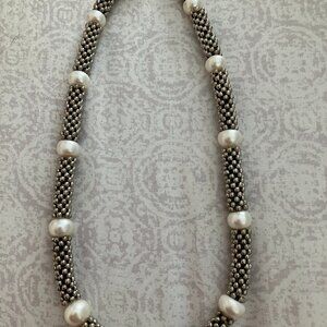 Pearl & Metallic beaded Necklace